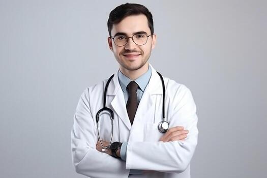 Professional Doctor with Stethoscope